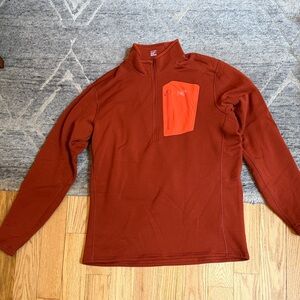 Arc'teryx Men's Rust Red Quarter-Zip Jacket